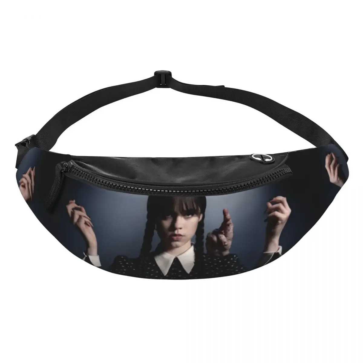 Wednesday Addams Fanny Pack Men Women Fashion Supernatural Horror Movie Crossbody Waist Bag for Hiking Phone Money Pouch