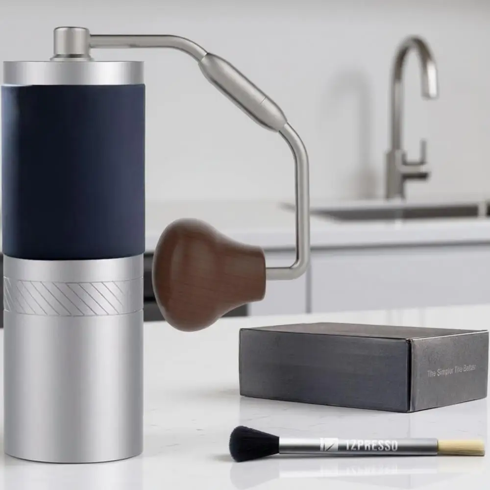 

Ручная кофемолка Silver City 35г с регулируемыми жерновами из нержавеющей стали - цифровая внутренняя регулировка помола