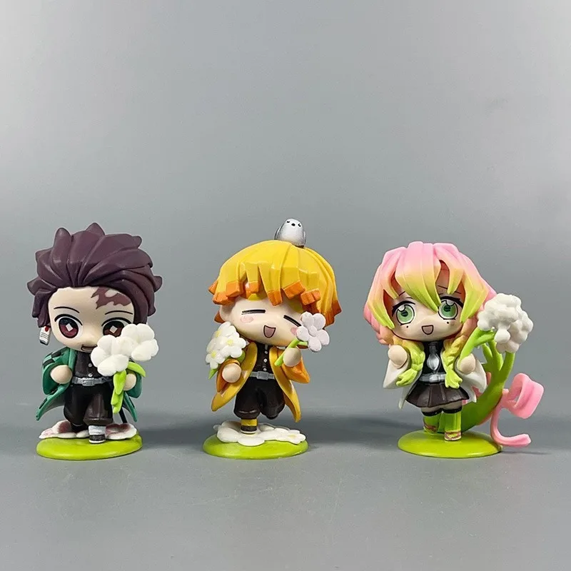 Demon Slayer Blind Box Kamado Nezuko Kanroji Mitsuri Kimetsu No Yaiba Manga Anime Movie Figur Ornamen Hadiah Kejutan