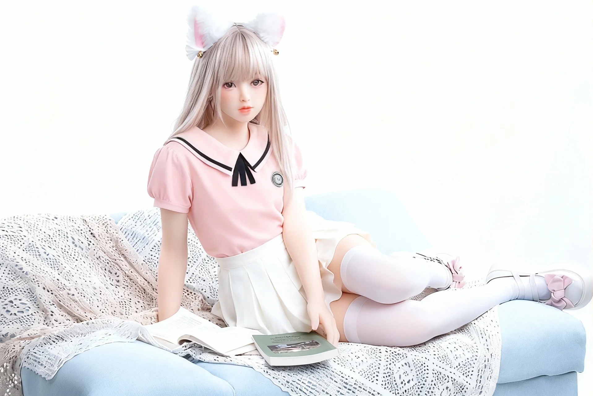 دمية أنمي TPE نابضة بالحياة، مفاصل متحركة وجلد ناعم مع رأس قابل للفصل، شخصية قابلة للجمع، شحن محلي سريع