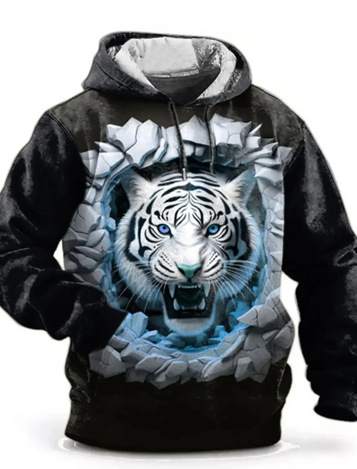 Men\'s Hoodie Animal Lion Pattern 3D Printed Hoodie Casual Long Sleeve Street Fashion Pullover New Fashion Men\'s Clothing