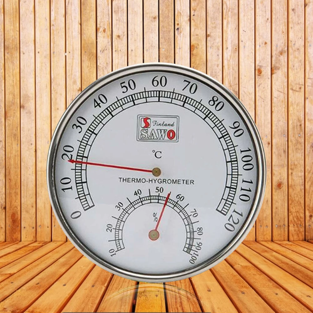 Sauna Thermometer Stainless Steel Case Steam Sauna Room Thermometer Hygrometer Bath And Sauna Indoor Outdoor Used