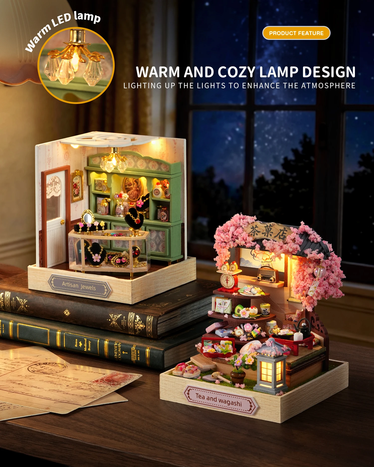Miniature Doll House DIY Small House Kit Handmade 3D Puzzle Assembly Model Building Room Home Decor Wooden Craft Birthday Gifts
