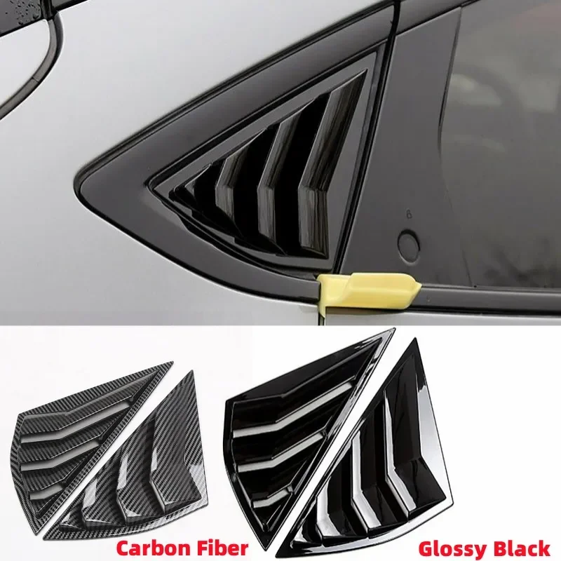 Car Rear Side Window Scoop Louvers Cover Window Visor Cover ABS For Ford Electric Horse Mustang Mach-E 2021-2022