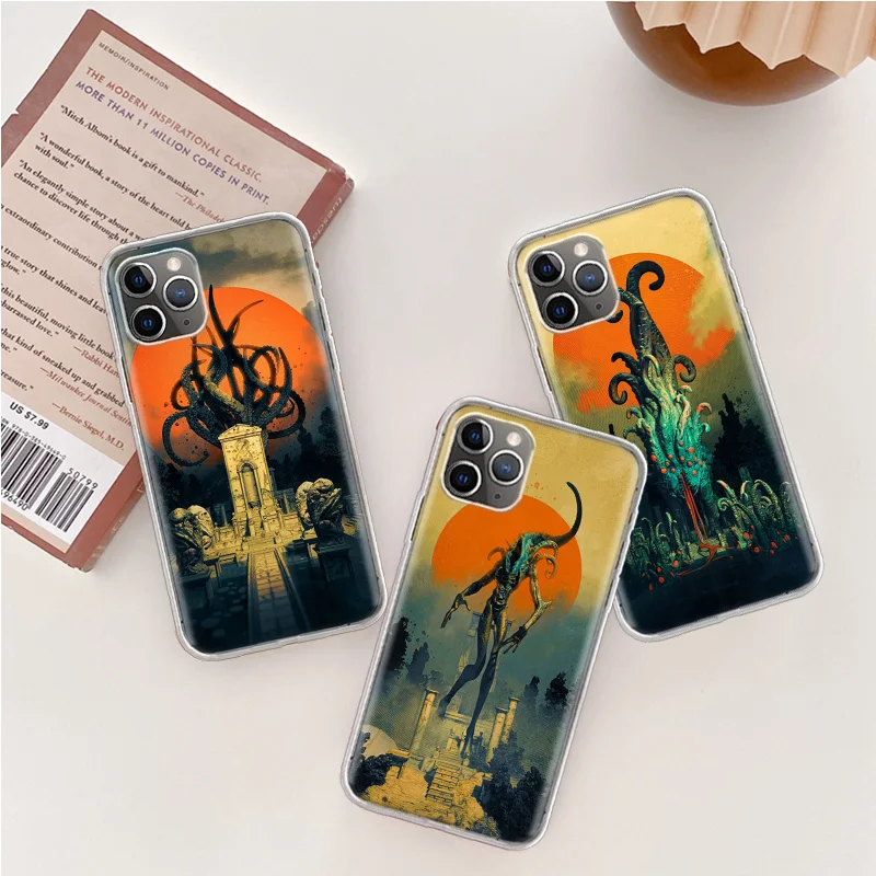 Extraterrestrial creatures Octopus monster Phone Case For Iphone 14 13 15 Pro Max Apple 11 12 Mini X XS XR 16 Plus 6 6S