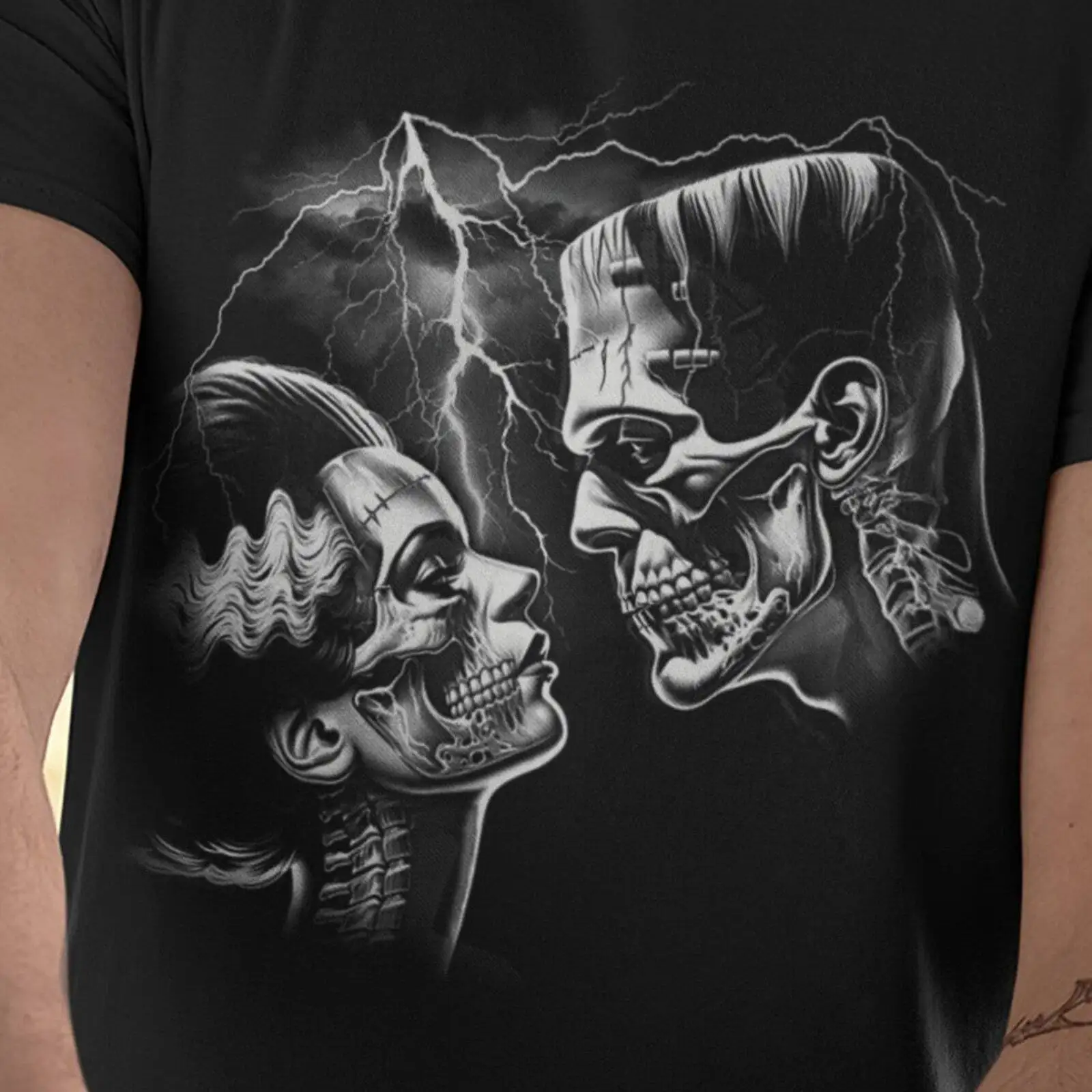 The Bride of Frankenstein Electric Love T Shirt Her Monster His Xray