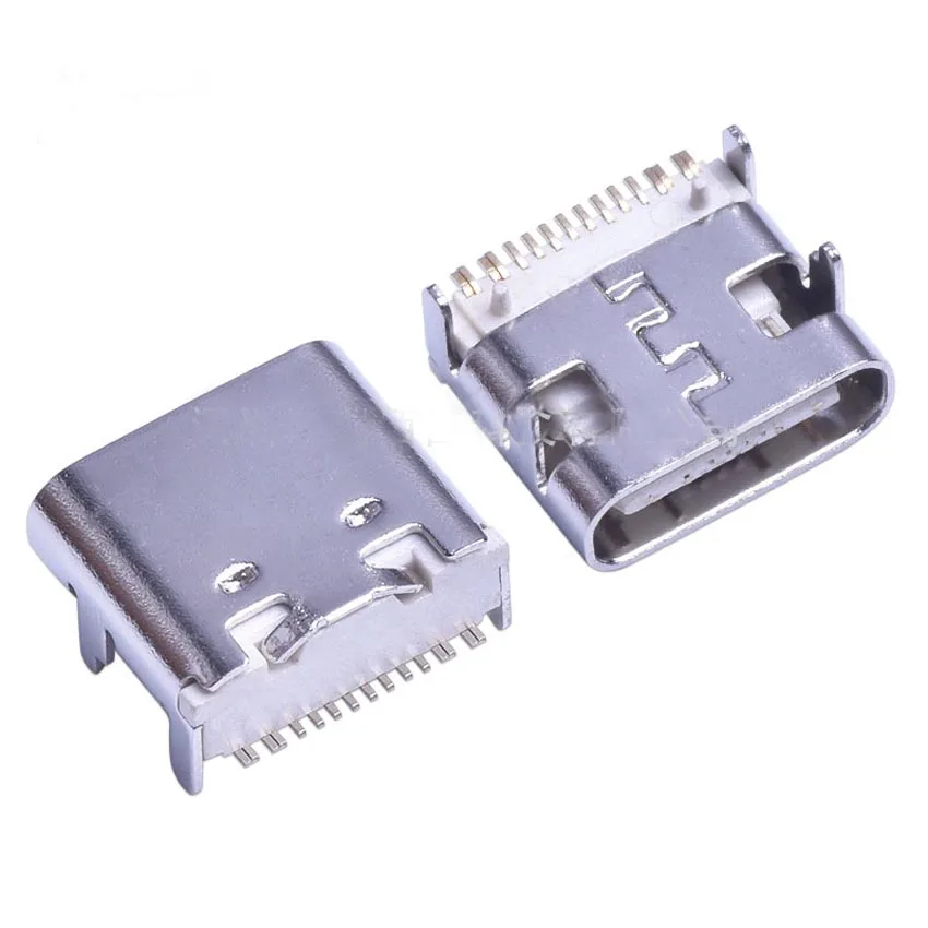 1-10pcs1Pcs Type C female Socket Jack 3.1 Type-C 12Pin single-row SMT four-pin plug-in board type-c double-sided