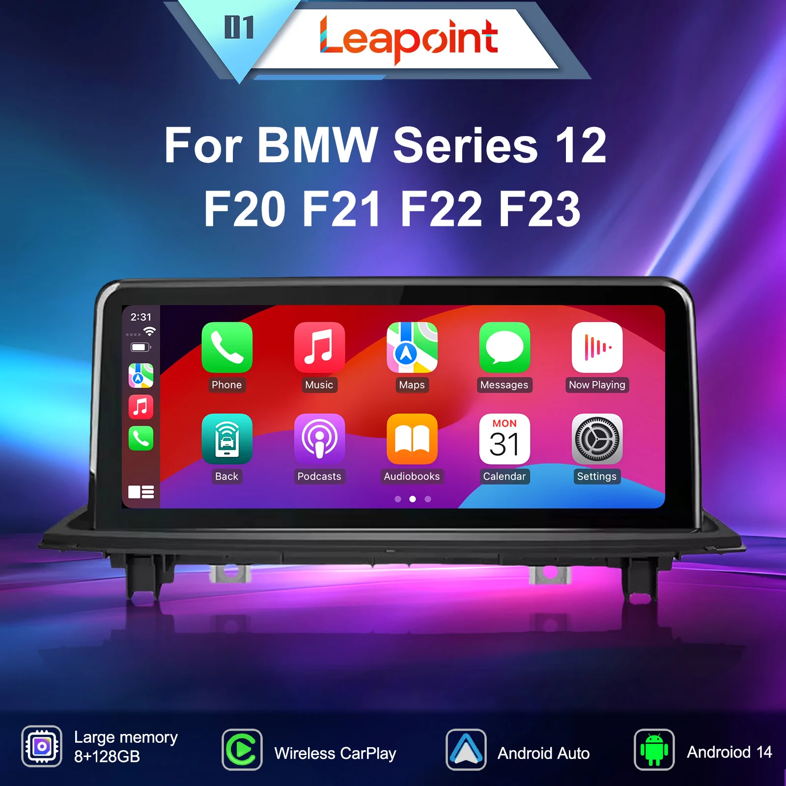 

Leapoint Wireless Carplay Multimedia Player For BMW 1 2 Series F20 F21 F22 F23 Car Radio GPS Navigation 4G WIFI BT No 2din