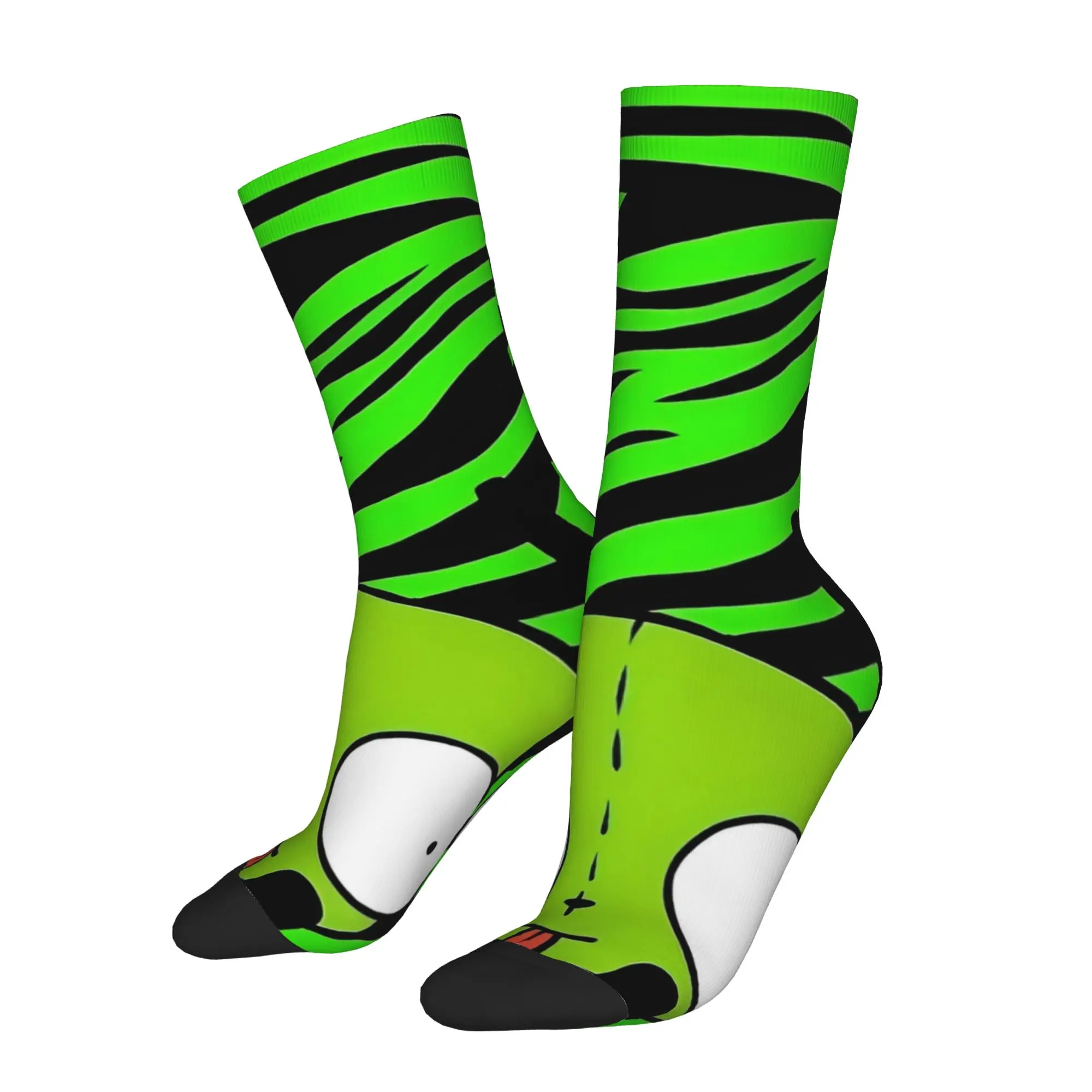 Invader Zim Gir Cartoon Socks Men Women Funny Happy  Socks Crazy Spring Summer Autumn Winter Middle Tube Stockings Gifts