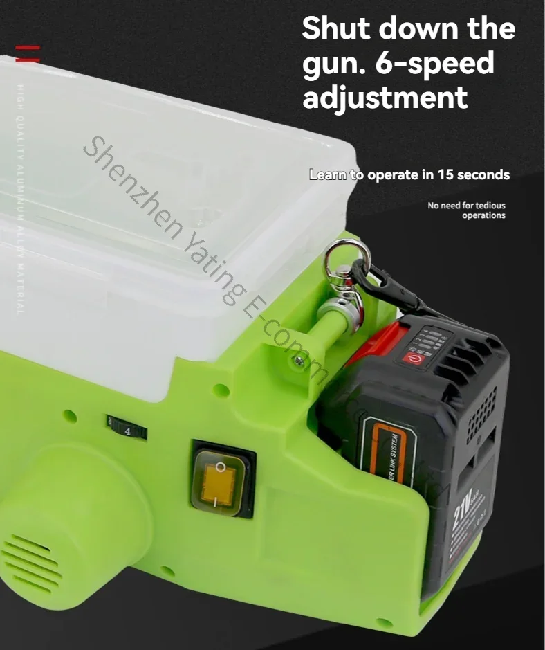Backpack-style rechargeable lithium-ion wall repair machine, handheld latex paint sprayer, high-pressure high-power spray gun. - view 6