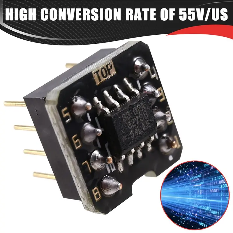 B04C-OPA627BU Low Noise Low Distortion High-Speed Dual OP AMP Chip SOP8 To DIP8 Module