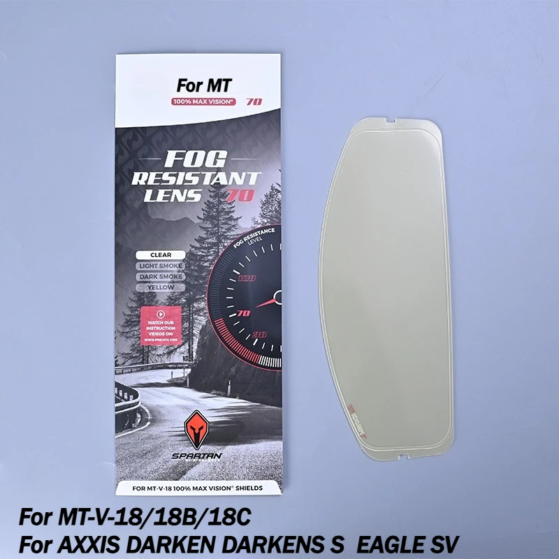 AXXIS anti fog film for MT-V-18/18B/18C shield for AXXIS DARKEN DARKENS S  EAGLE SV helmet anti fog film motorcycle accessiores