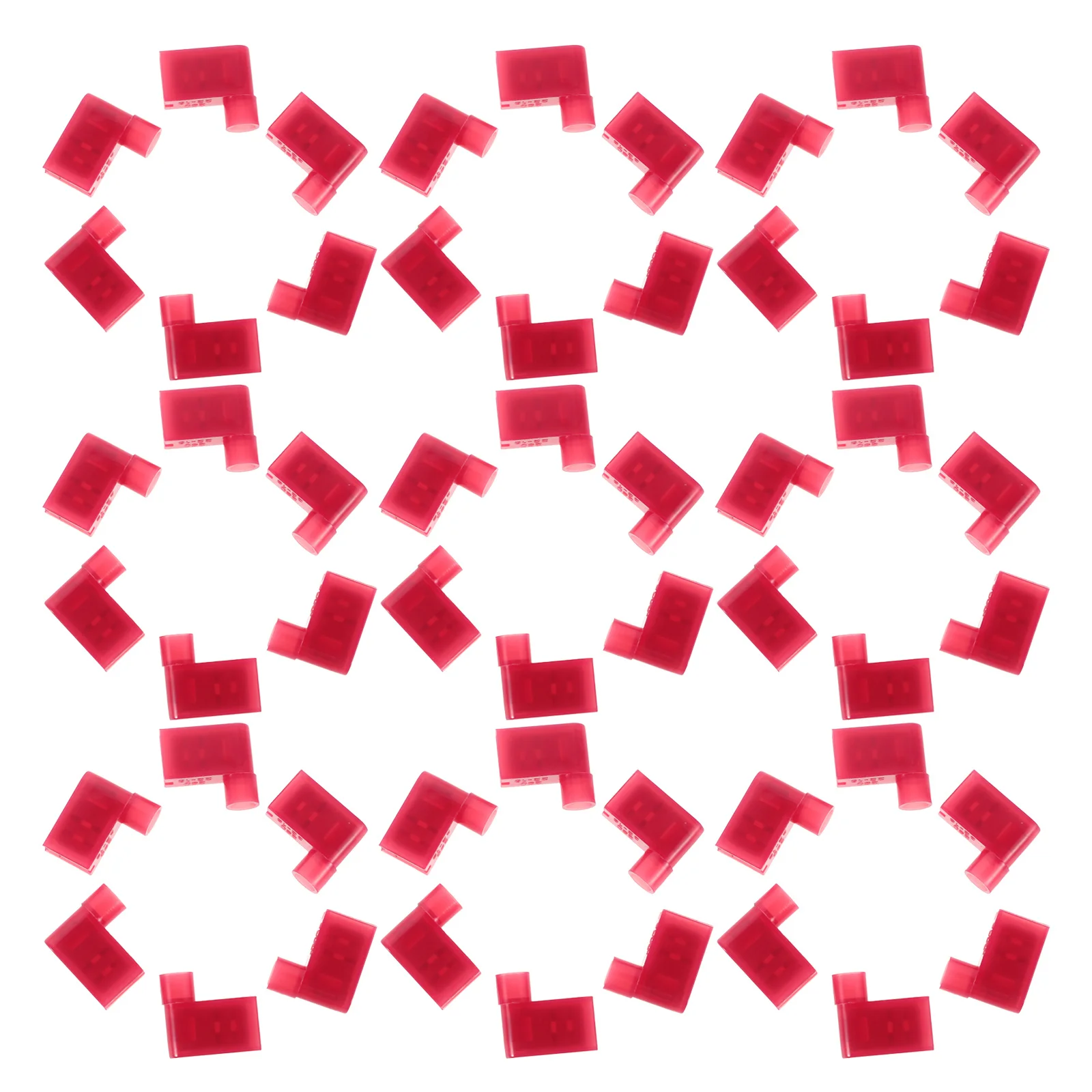 

100Pcs Plastic Flag Spade Terminals Right Angle Cold-Pressed Insulated Female Connectors Quick Disconnect Electrical Wire