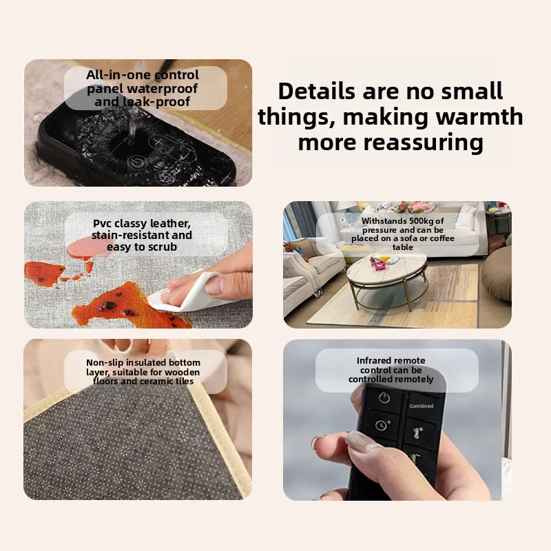 Floor heating mat Heating floor mat Living room Yoga electric carpet Heating carbon crystal floor mat Household