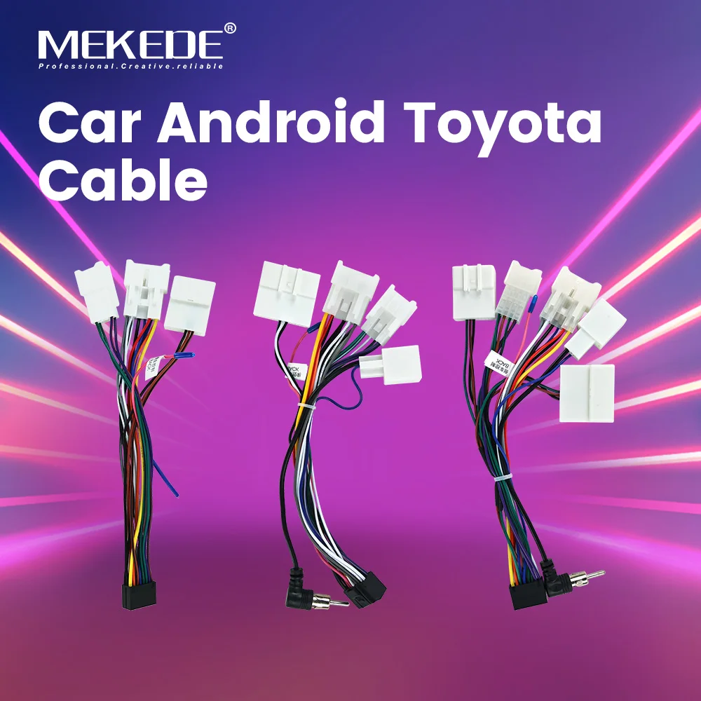 Mekede 2 din Autoradio Kabelbaum Kabel adapter Stecker Kabelst ecker Kit für Volkswagen Universal Stereo Multimedia Player