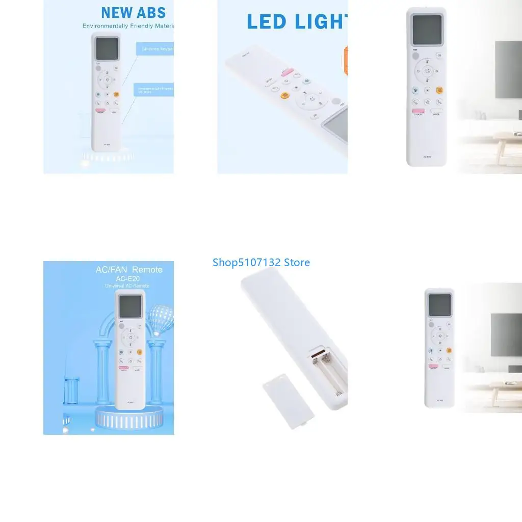 87HD AC-E20 Backlit Air Conditioner Remote Control for Efficient Temperature Control
