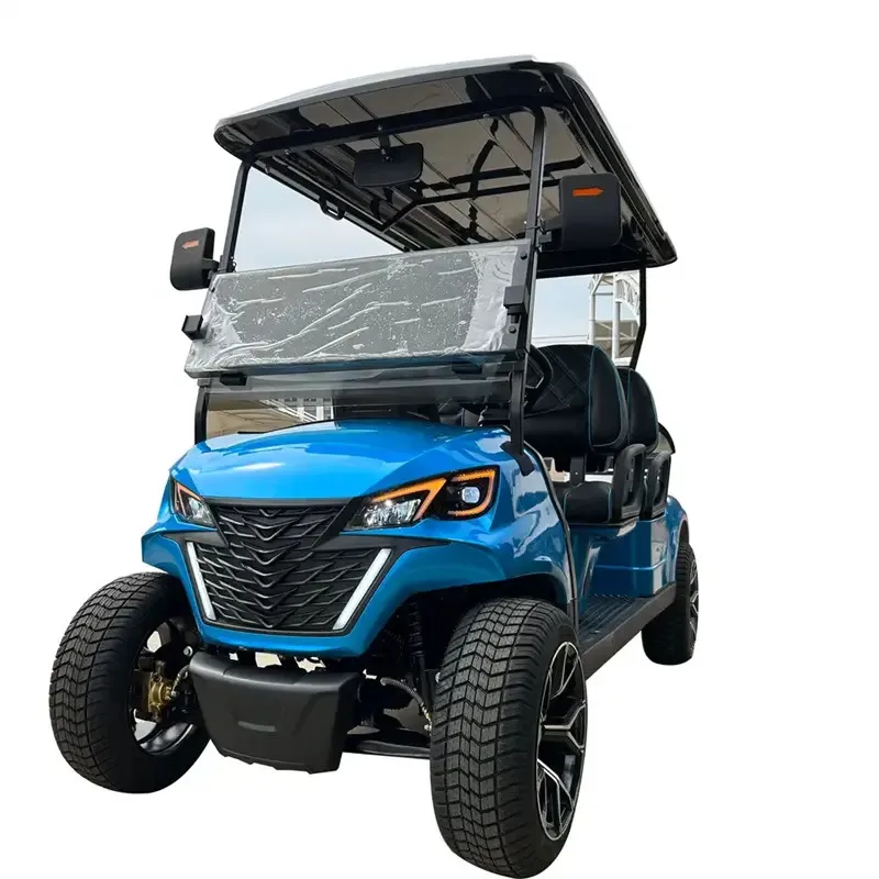 China Factory Direct Supply 4-Seater 60V 4000W Electric Golf Cart Four-Wheel Disc Brake Off-Road Hunting Vehicle With Cargo Box