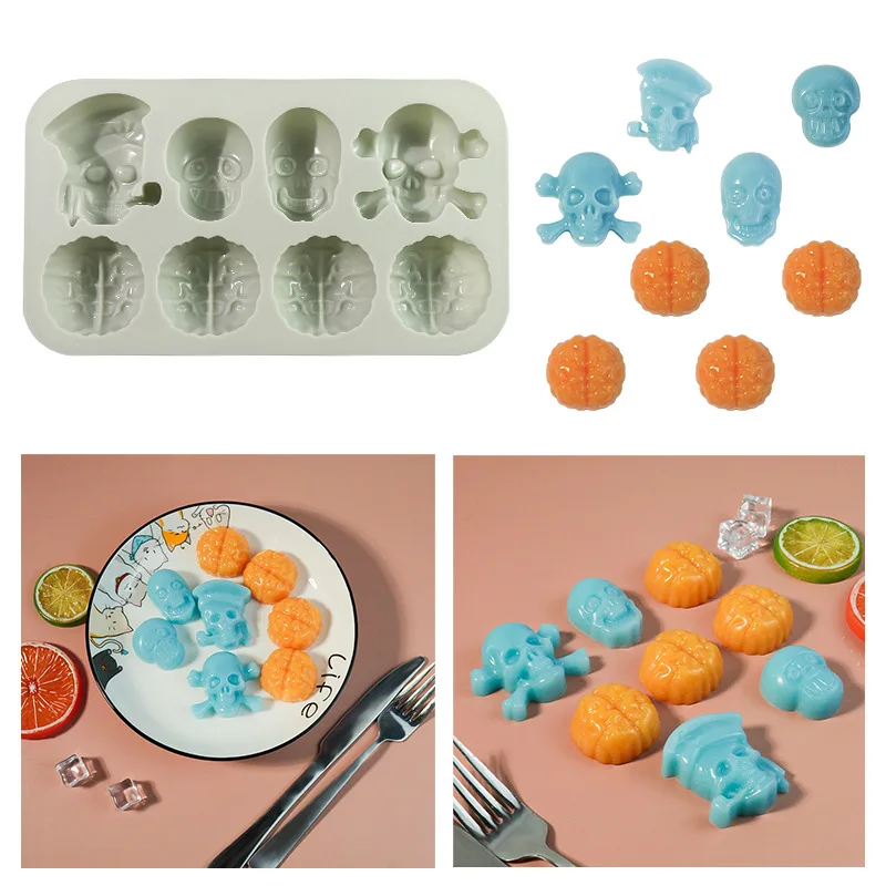 DIY epoxy mold ur skull brain flower baking mold candy silicone chocolate mold