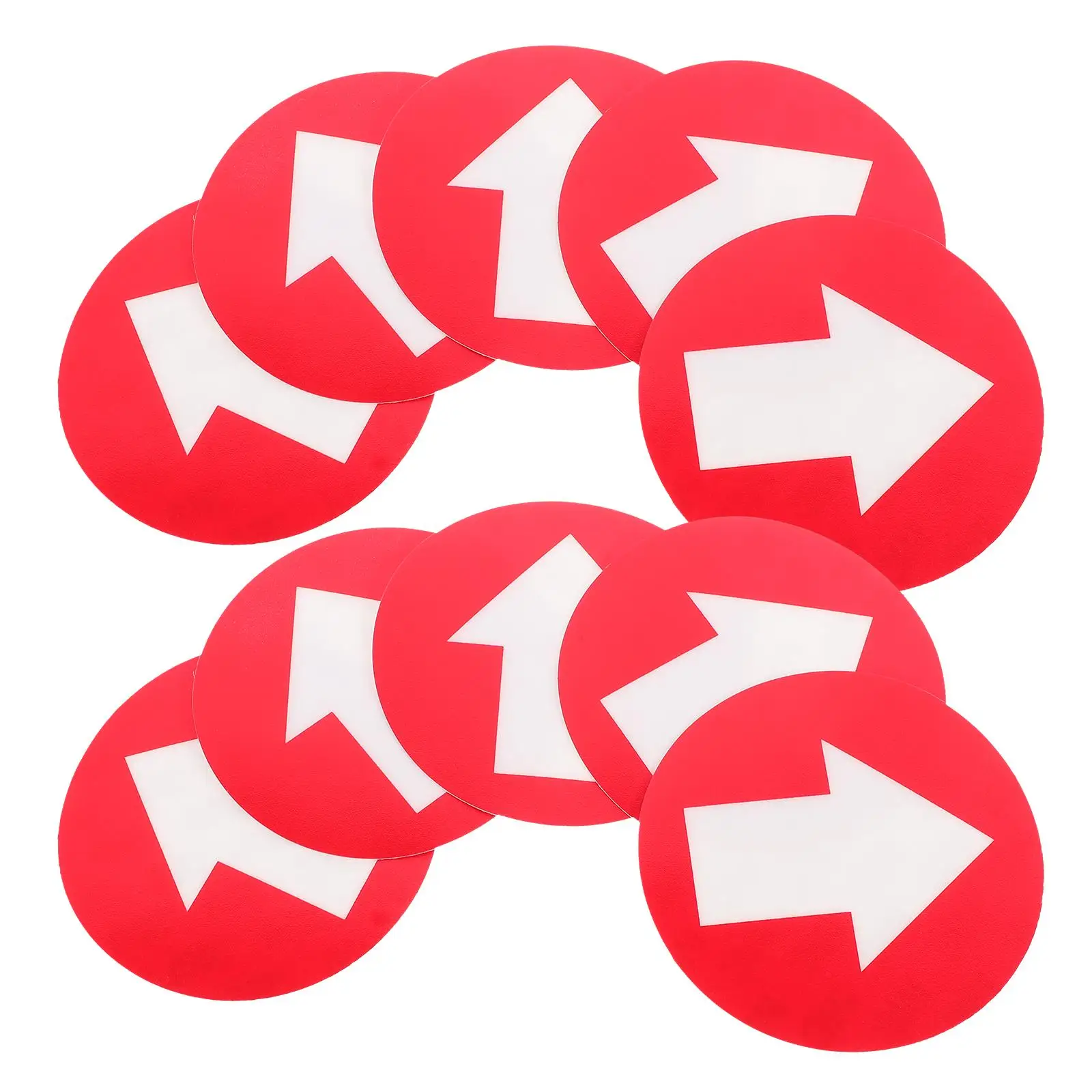 

10pcs Red Reflective Trail Markers PVC Directional Stickers for Outdoor Camping Hunting Long Lasting Waterproof Arrow for Hiking