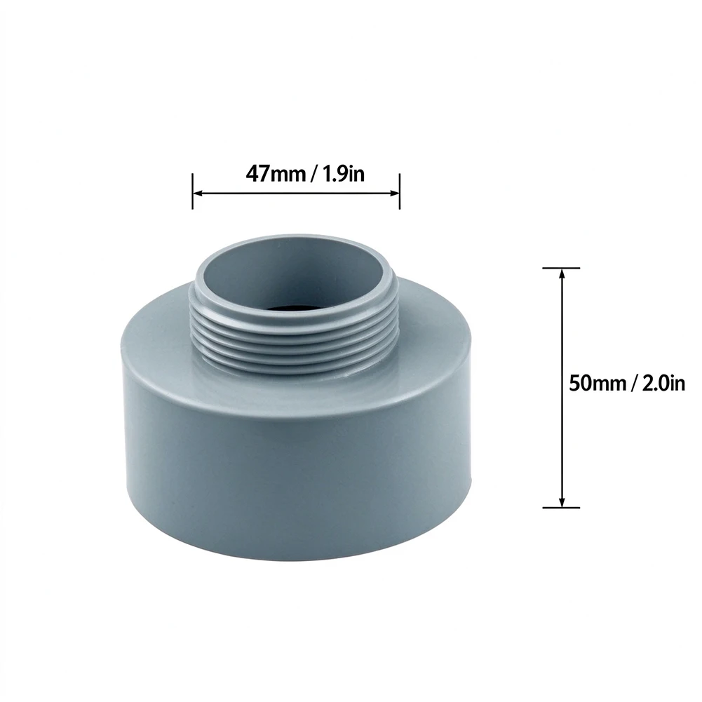 Plastic 75mm Anti-Overflow Drain Adapter for Sink Tool-Free Screw-In Design Fits 75 PVC Pipe Diameter Standard