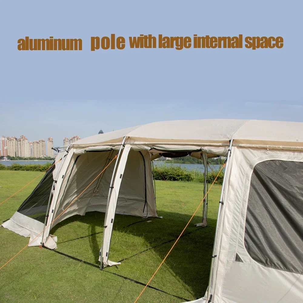 

China Manufacturer Waterproof Luxury Family Big Camping Tunnel Tent For Sale