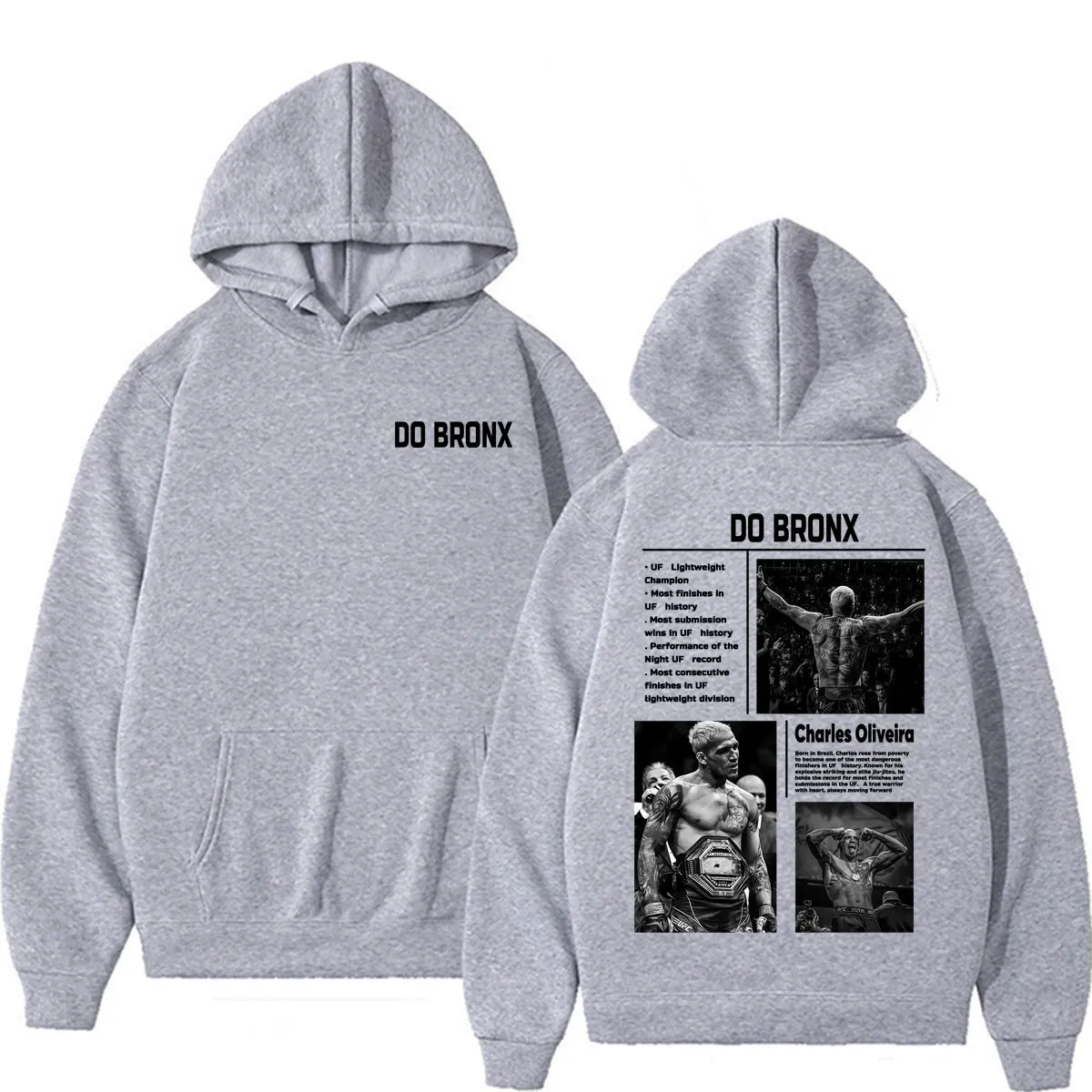 Charles Oliveira Do Bronx Violence Aesthetic Sweatshirts Herrenbekleidung Harajuku Classic Hoodies Hochwertige, lässige, gemütliche Kapuzenpullover – Detail 5