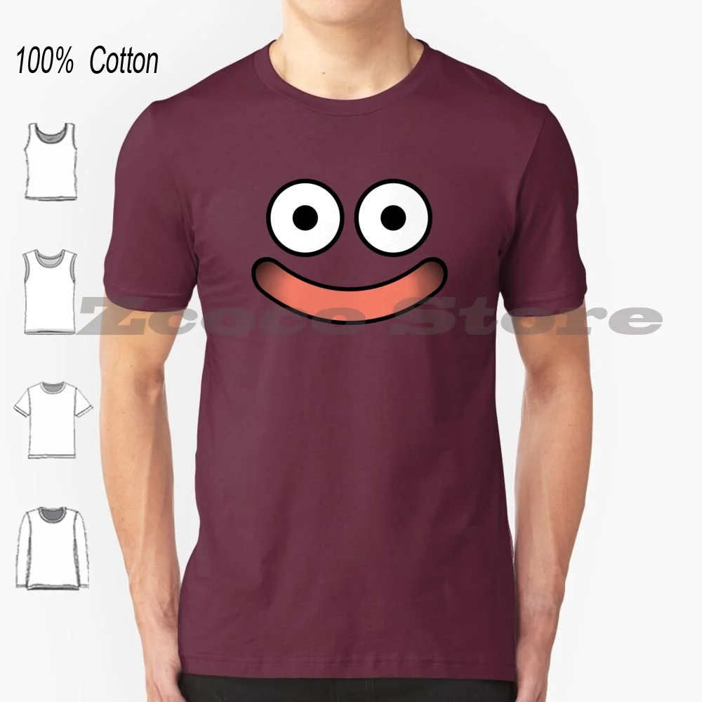 Dragon Quest Slime T Shirt 100% Cotton Comfortable High-Quality Dragon Quest Dq Of An Elusive Age Dqxi Slime Smile Png Vector