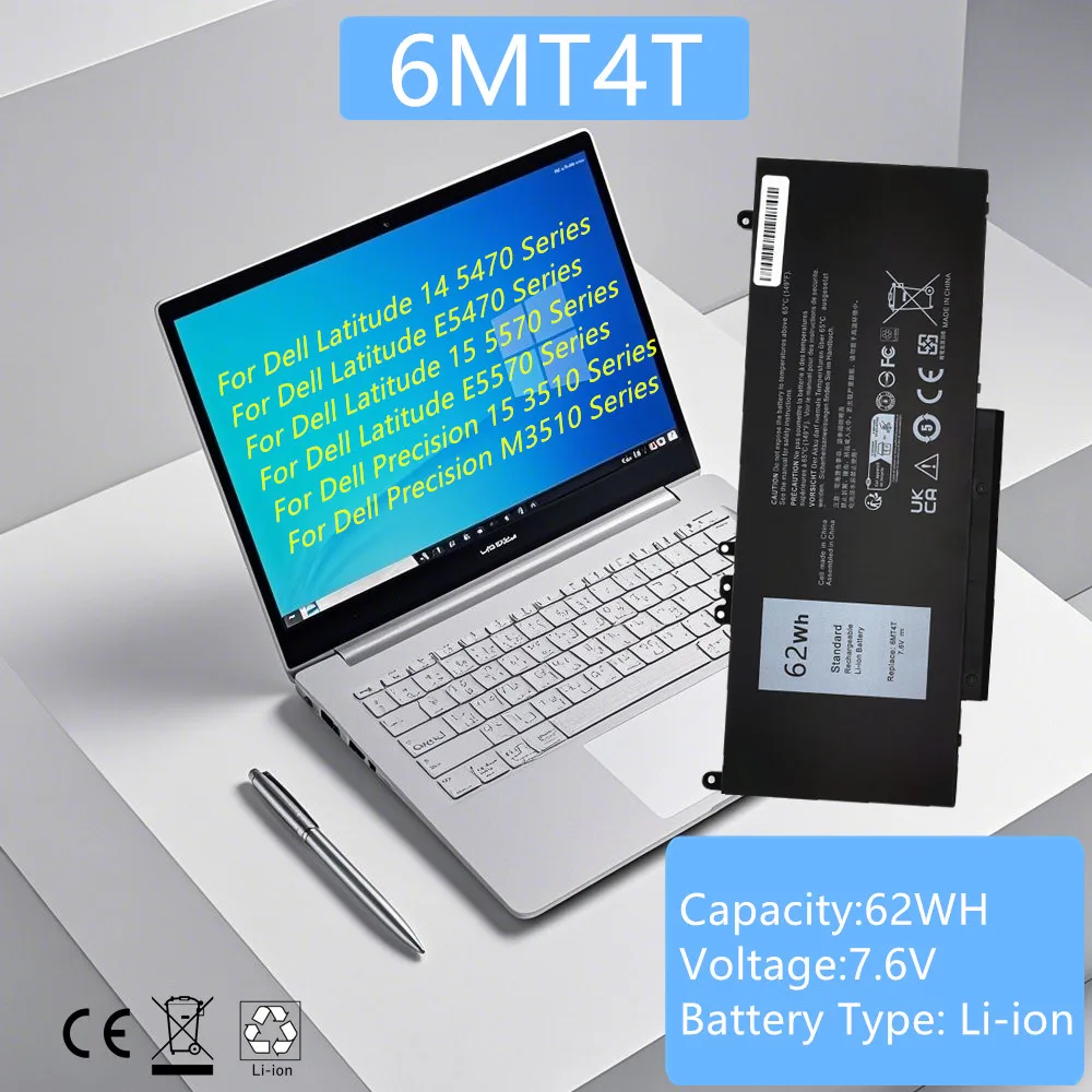 

7V69Y TXF9M 79VRK Laptop battery for For Dell Latitude 14 5470 E5470 15 5570 E5570 6MT4T for Precision 15 3510 M3510