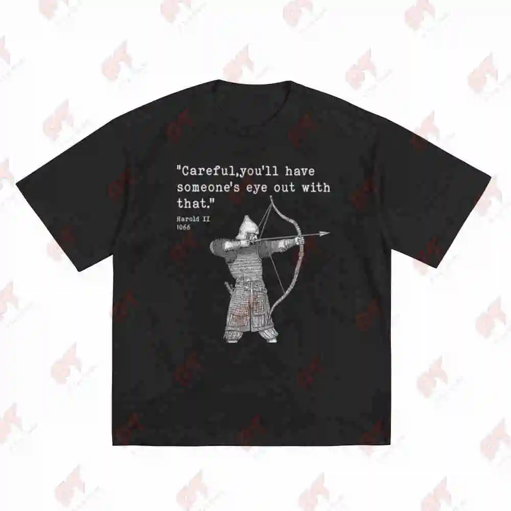 Funny King Harold 1066 Battle Of Hastings Viking Warrior Anglo Saxon Vintage Medieval History Short Sleeve Tee 100% Cotton T-Shi