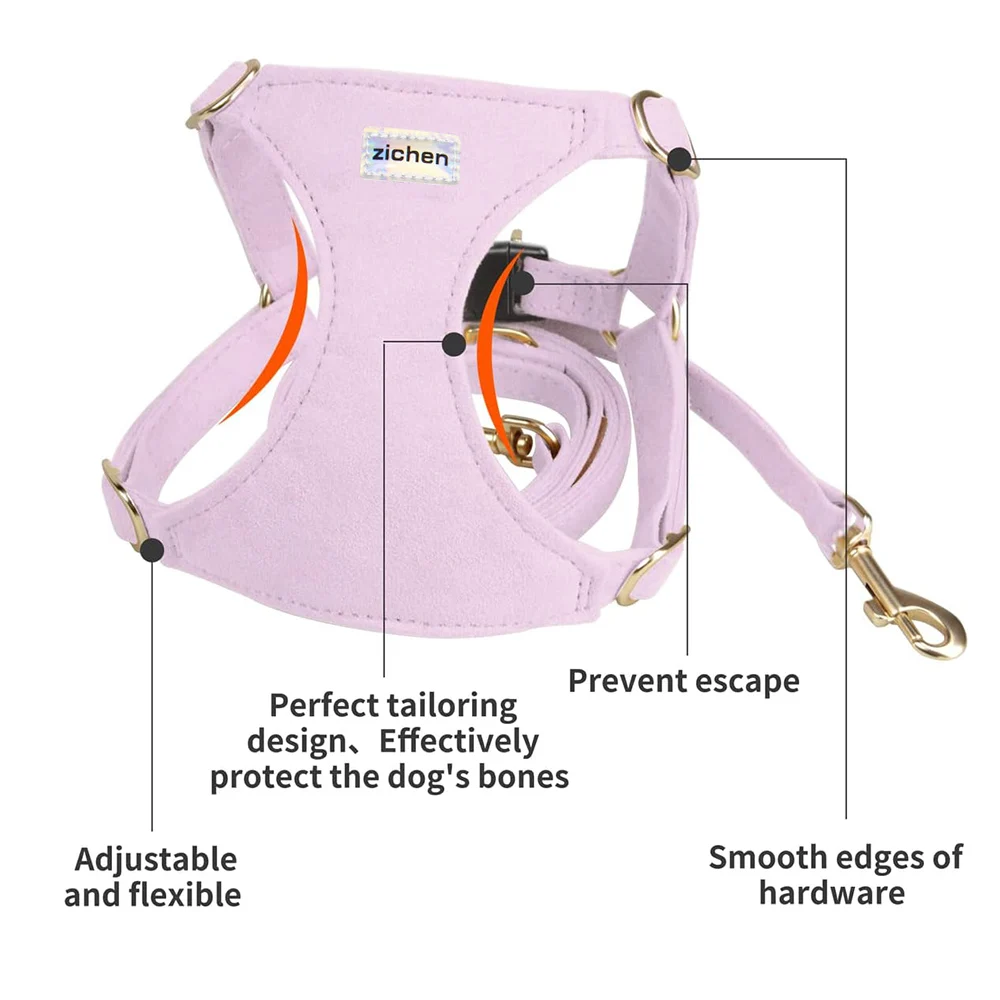 No Pull Small Dog Harness with Multifunction Dog Leash Lightweight Soft Adjustable No Choke Escape Proof Pet Harness Vest