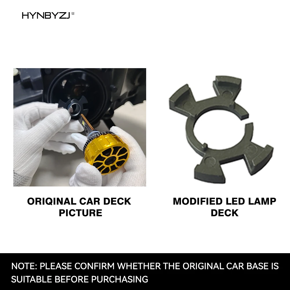 HYNBYZJ  H7 H1 LED Headlight Adapter 2Pcs H7 Bulb Holder Car Socket Base