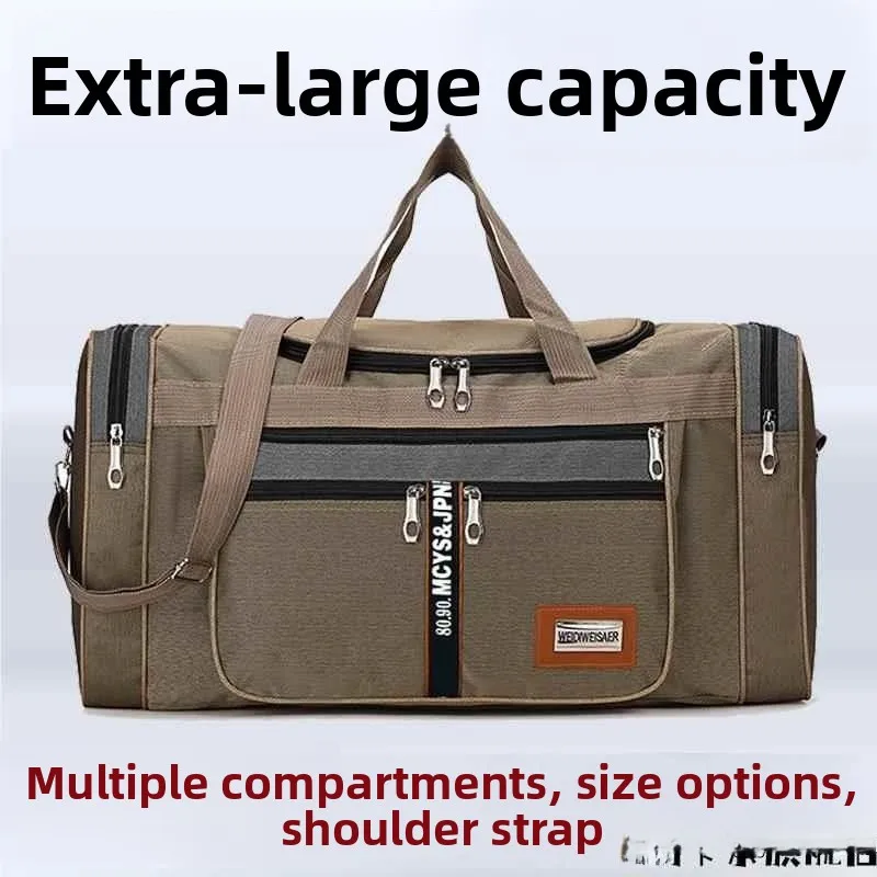 

Большая дорожная сумка из ткани Capaci из бычьей ткани, ручная уличная сумка-сумка в стиле ретро, повседневная молодежная сумка на плечо с застежкой-молнией