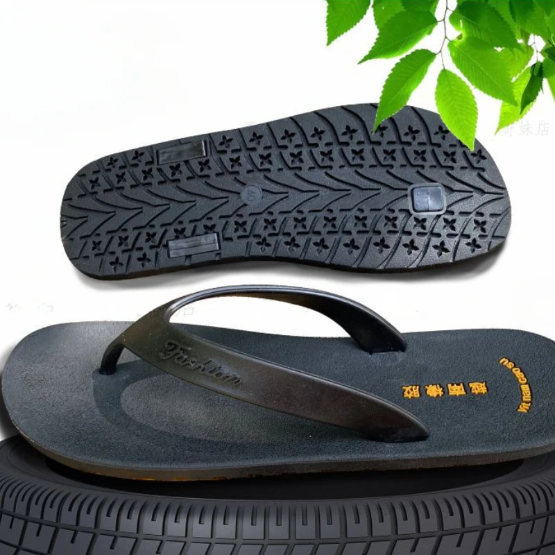 Vietnamese Men Flip-Flops Solid Tire Sole Clip Feet Casual Sandals Elastic Comfort Wear-resistant Slippers for Men pantuflas