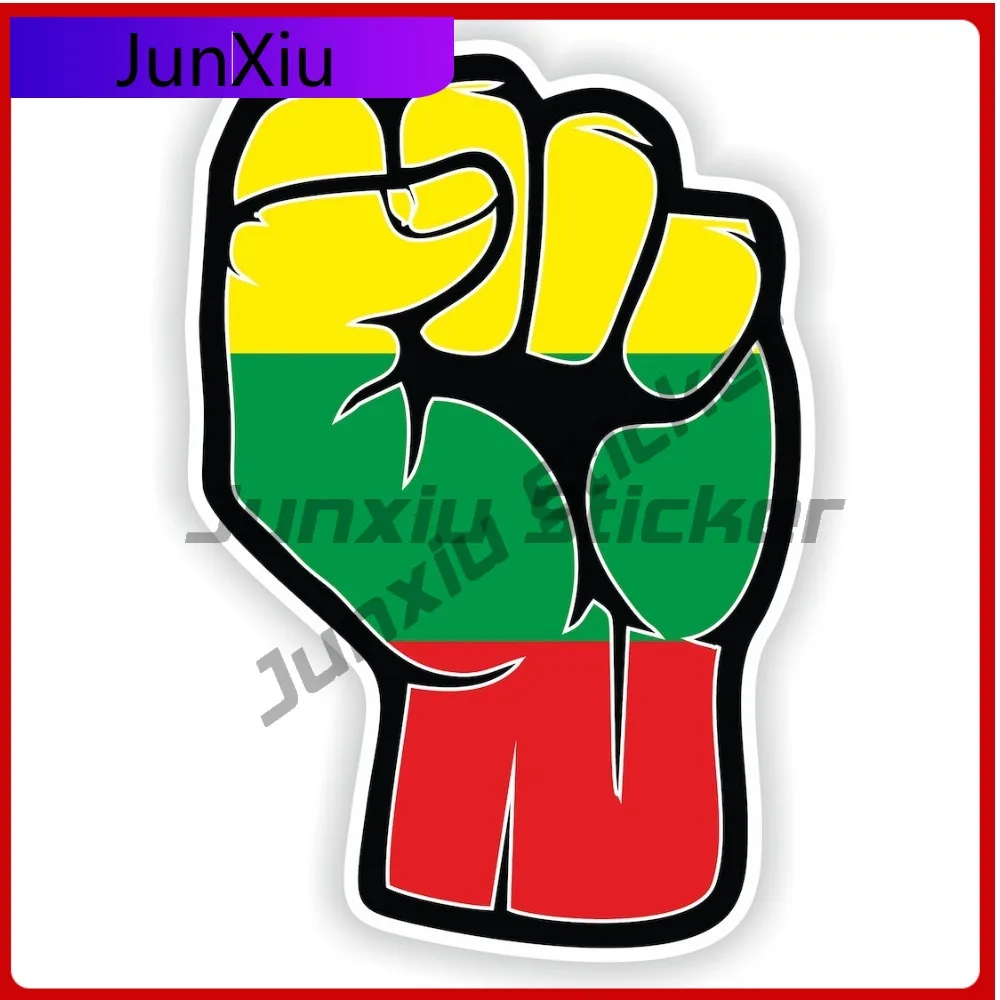 

Lithuania Sticker Fist Hand Funny Unique Laptop Window Scratch Cover Exterior Parts Vinyl Decal For Car Truck SUV Window Bumper