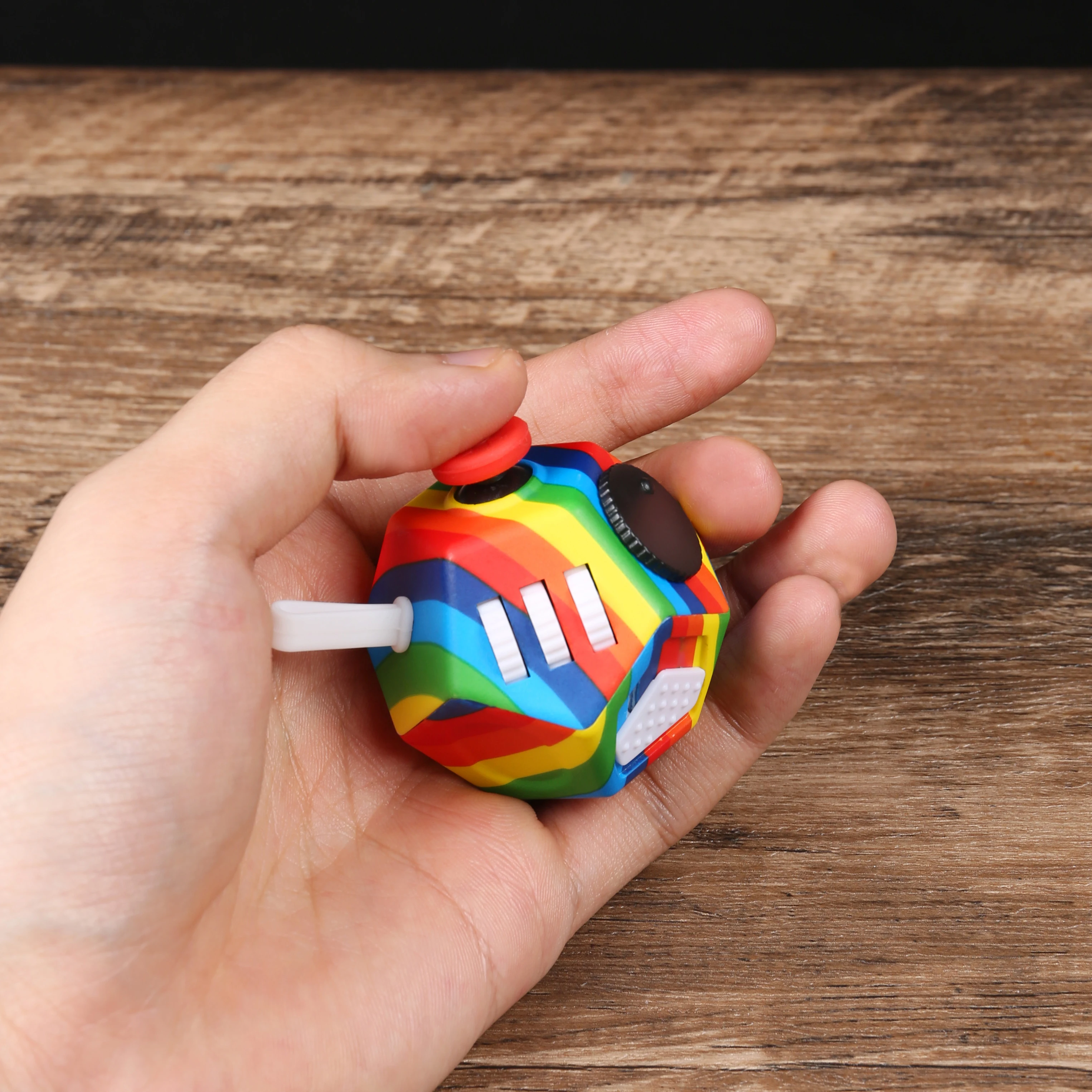 Anti-Stress Fidget Toy - Plastic Gaming Cube for Anxiety Relief Focus & Relaxation Gift Present for Attention-seeking