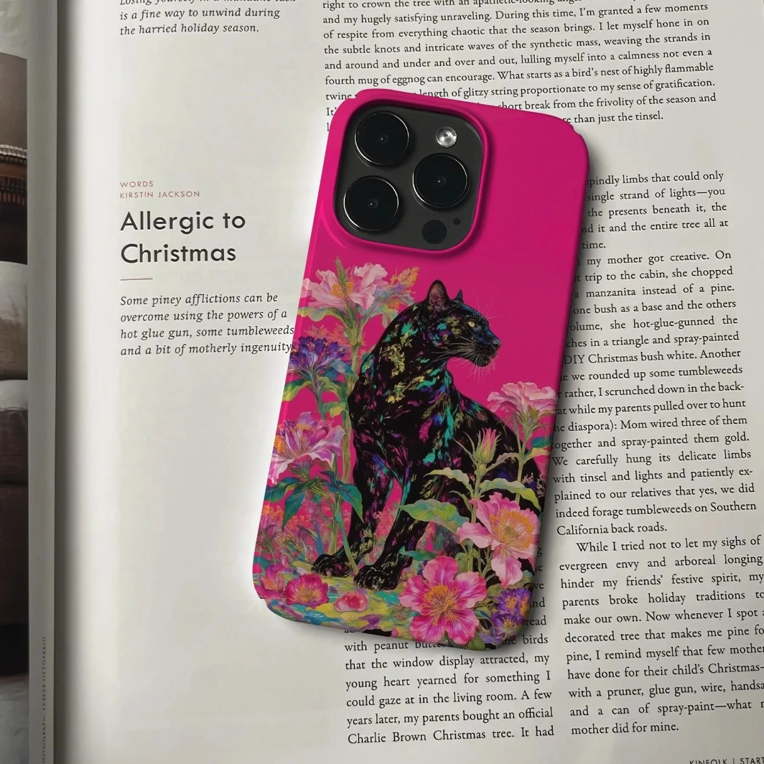 Vibrante rosa pantera preta e padrão floral colorido elegante capa de telefone para iphone 17 16 15 14 11 12 13 pro max plus capa traseira