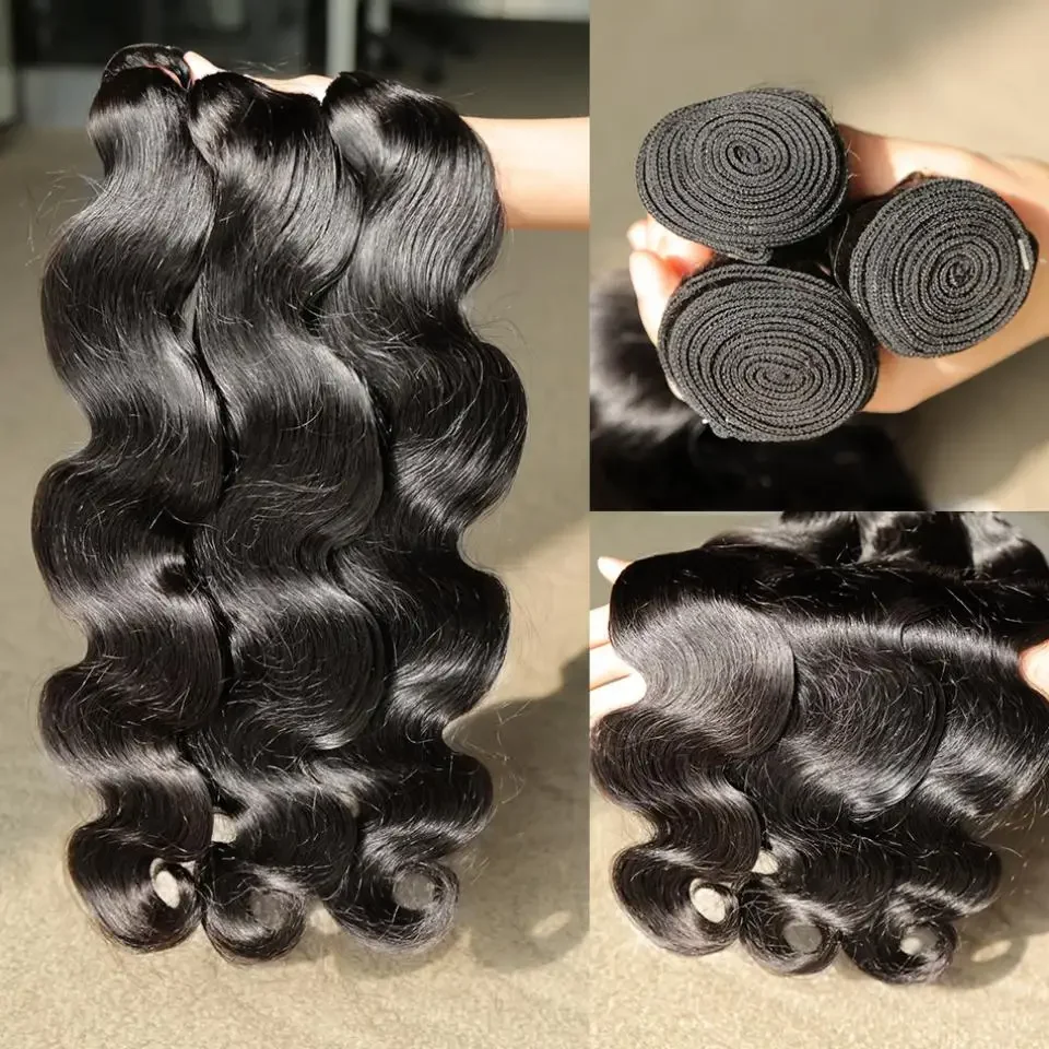 Bundels van echt haar 16 18 20 inch Body Wave-bundels Echt haar 100% onverwerkt Braziliaans maagdelijk haar