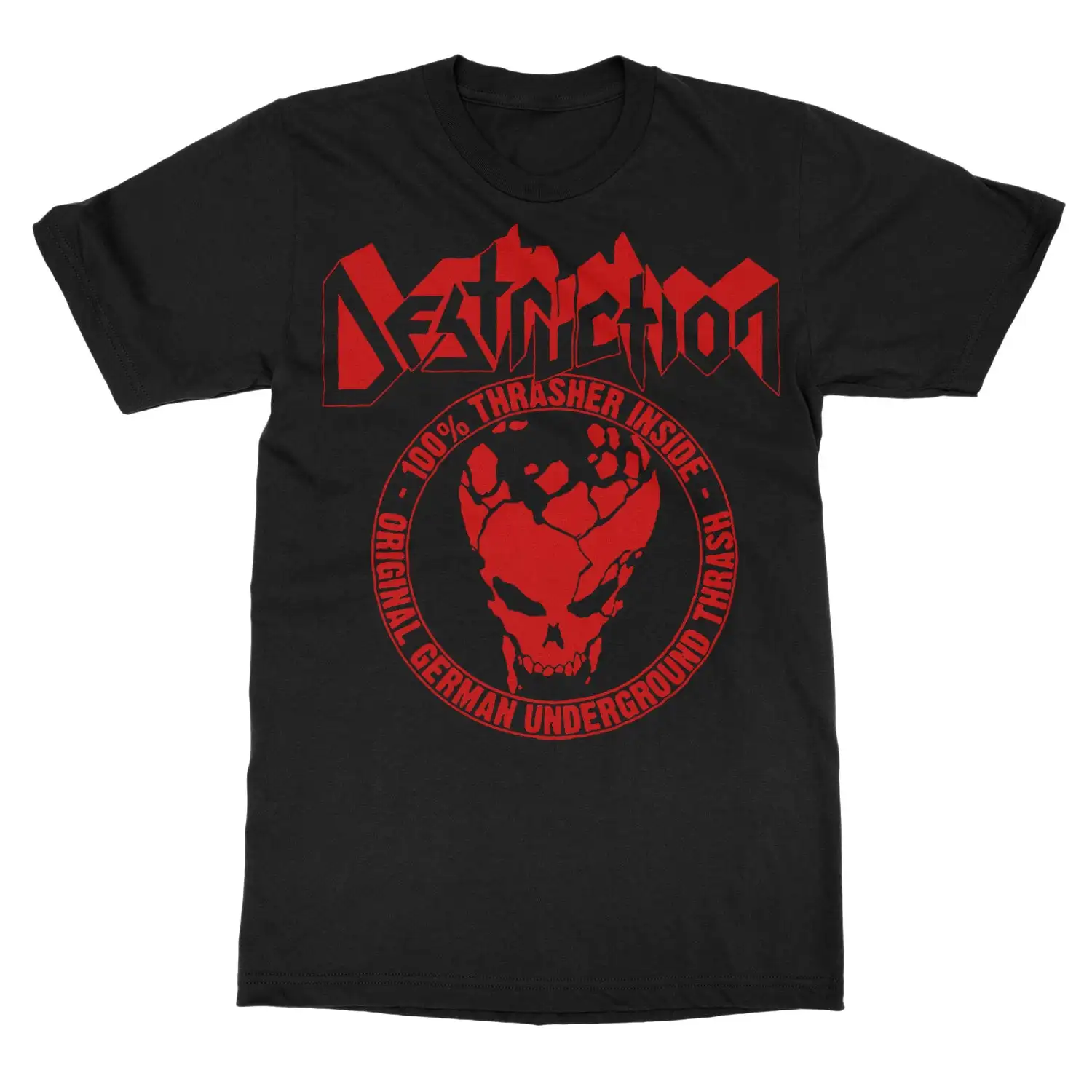 Destruction 100% Thrash Band T-Shirt 100% Cotton Graphic Tee Men Women Summer Streetwear Top