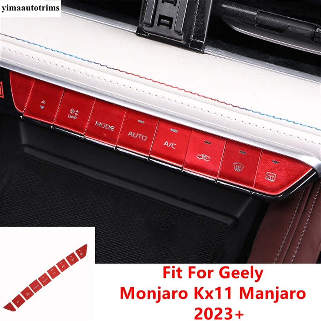 

Car Central Control Air AC Conditioning Switch Sequins Stickers Cover Trim Accessories For Geely Monjaro Kx11 Manjaro 2023 2024