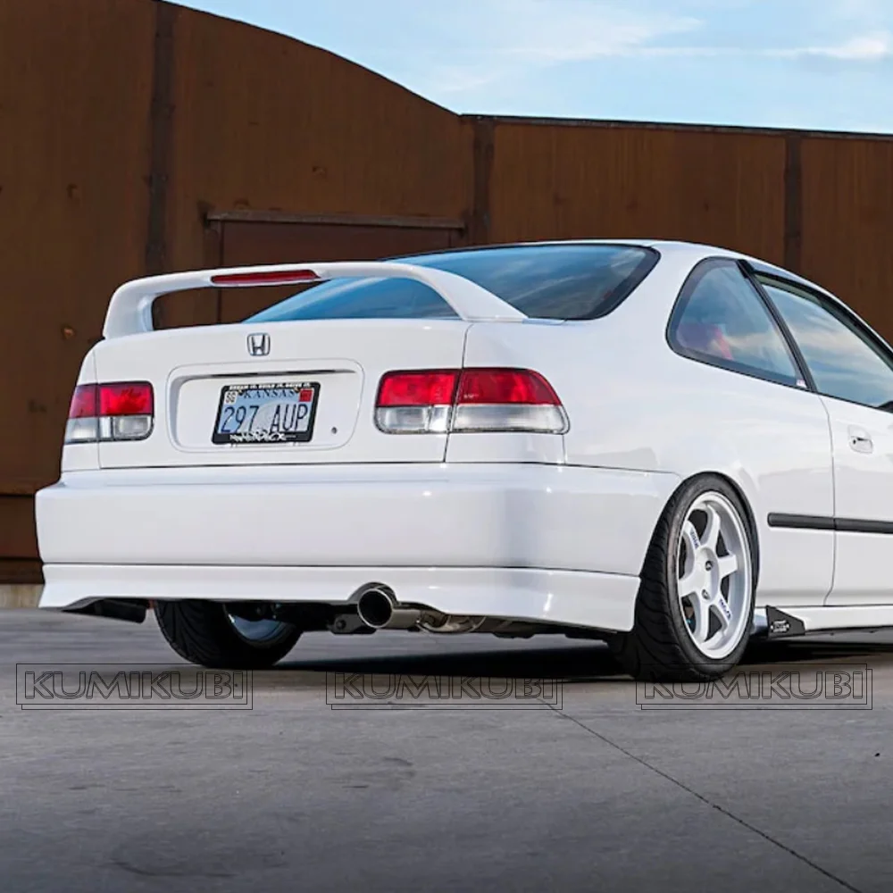 Gloss Black JDM Spoiler With LED Brake Light For Honda Civic 1996-2000 Sedan/Coupe EK