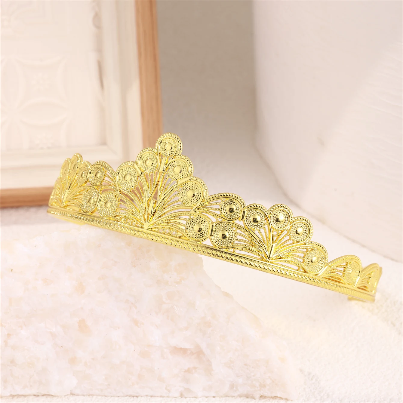 

Queen Crown Moroccan Fashion Pop Accessories Headwear Women's Wedding Banquet Crown