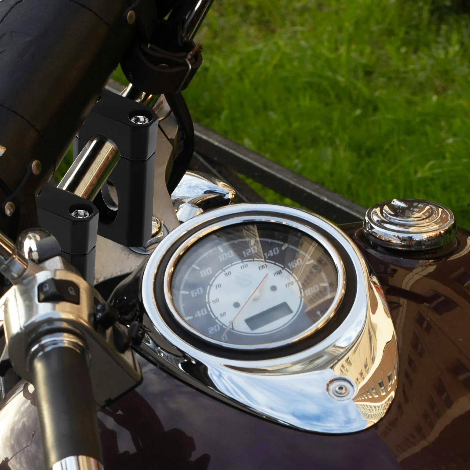 

1Pair Dirt Bike Handlebar Risers Durable Motorcycle Handlebar Clamp Mount Clamp Riser Height Extender Motorcycle Accessories