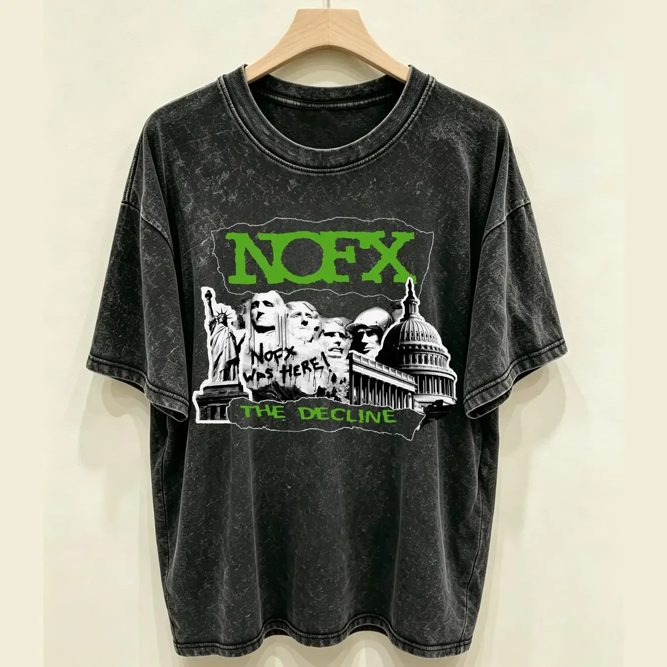washed T Shirt Cotton The Decline NOFX Eric Melvin Fat Mike Erik Sandin S 5XL vintage Washed Breathable Unisex Stylish Slightly