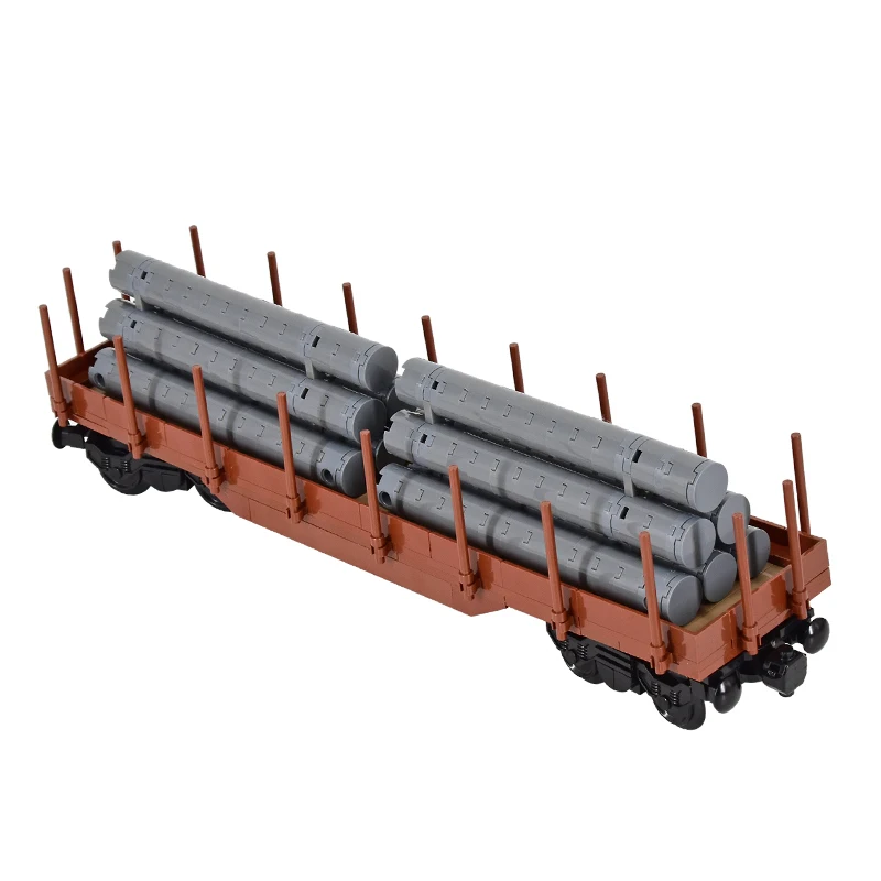 MOC City Technical Idea Train Base Railway Sulfuric Acid Tanker Car Vehicle Carriage Building Blocks Bricks Kids DIY Toys Gifts