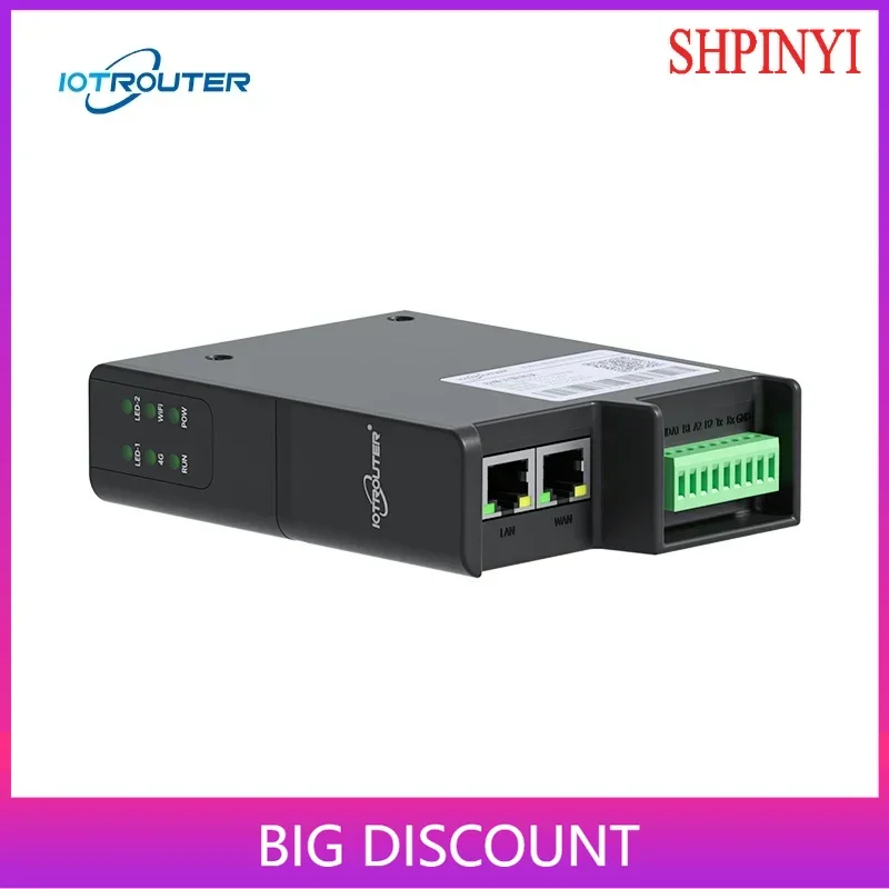 Industrial 4G IoT Gateway with Ethernet Ports MQTT Protocol Modbus Gatewaynode Red PLC Gateway for Edge Computing