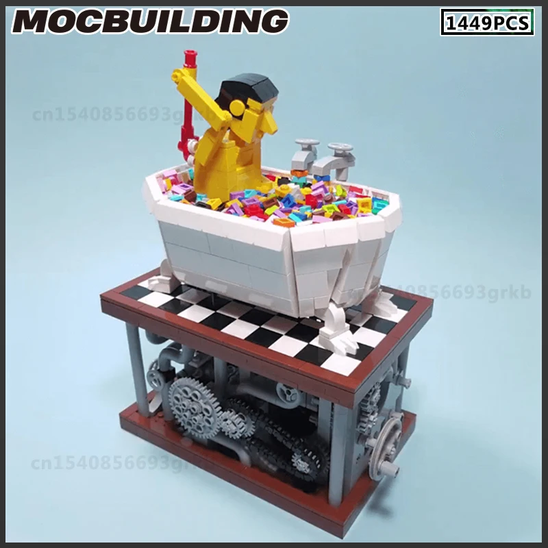 MOC Building Blocks DIY Assembly Bricks Manual Operation Model Bath Scene  Toys Christmas Gifts Birthday Present Collection