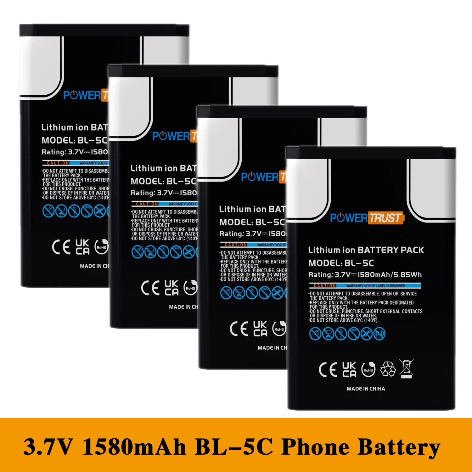 3.7V 1580mAh BL-5C BL5C Phone Battery for Radio Nokia 2610 1100 1110 1112 1116 6230 6630 N70 N71 N72 N91 E60 3100 3110 5130 6230