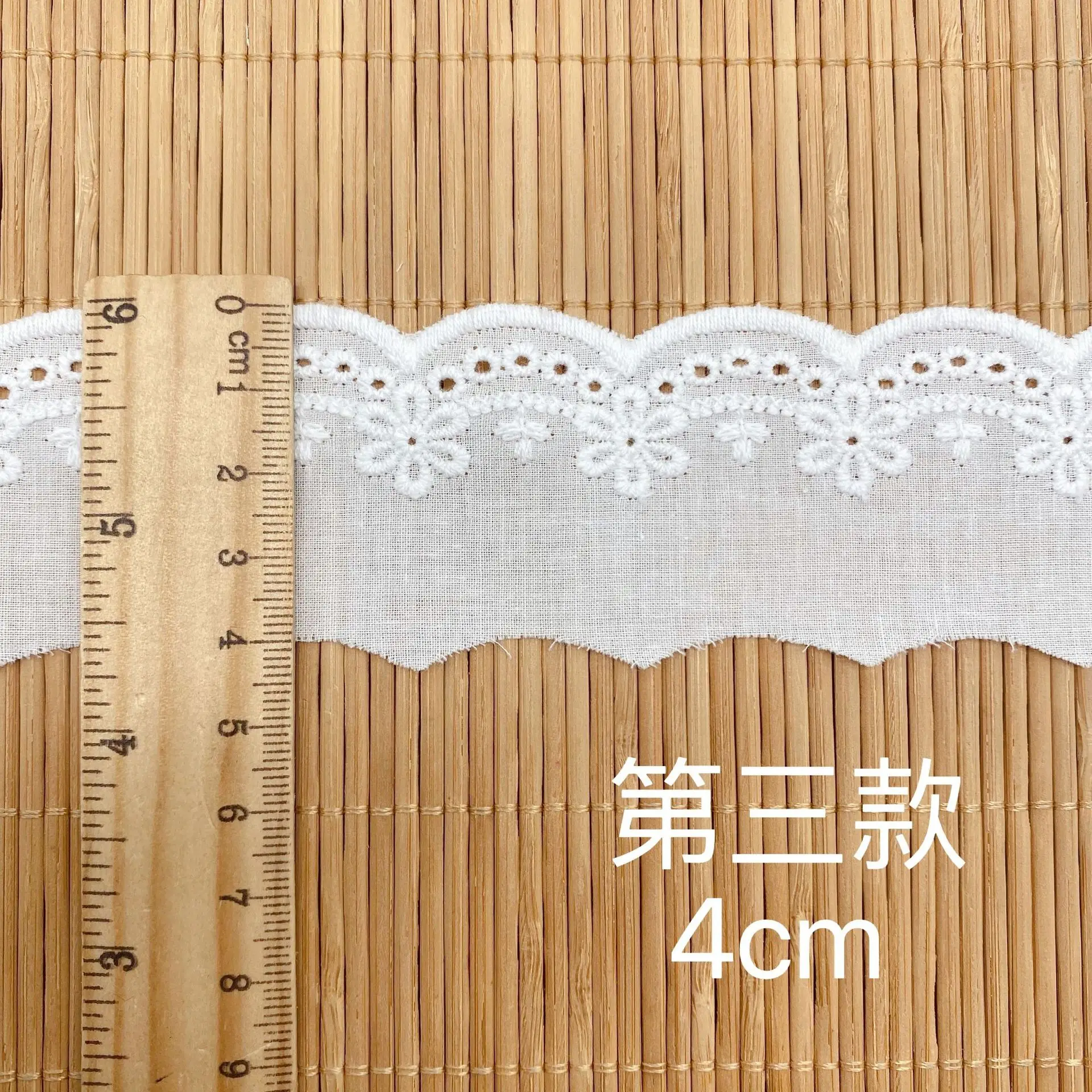 5Yards/lot White Cotton Embroidered Hollow Flower Lace Fabrics Clothing Lace Trim Sewing Accessories DIY Lace Craft