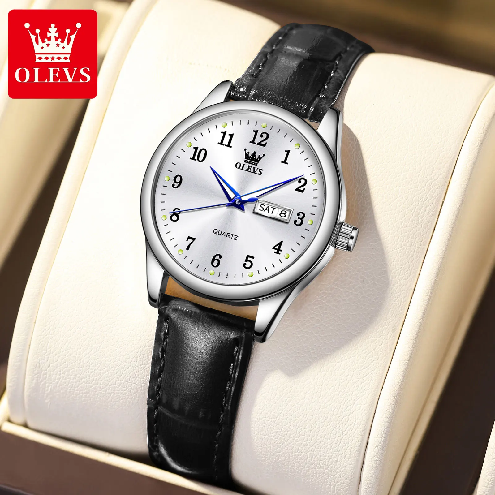 OLEVS Best Selling Fashion Women Quartz Watches Casual Elegant Ladies Watch Original Leather Strap Waterproof Lady Wrist Watch