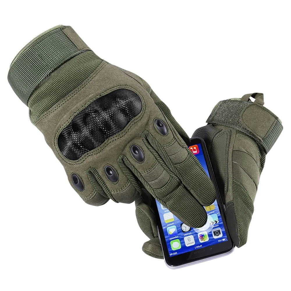 Men's Tactical Full Finger Gloves Hunting Training Sport Climbing Shooting Cycling Full Finger Anti-Skid Gloves